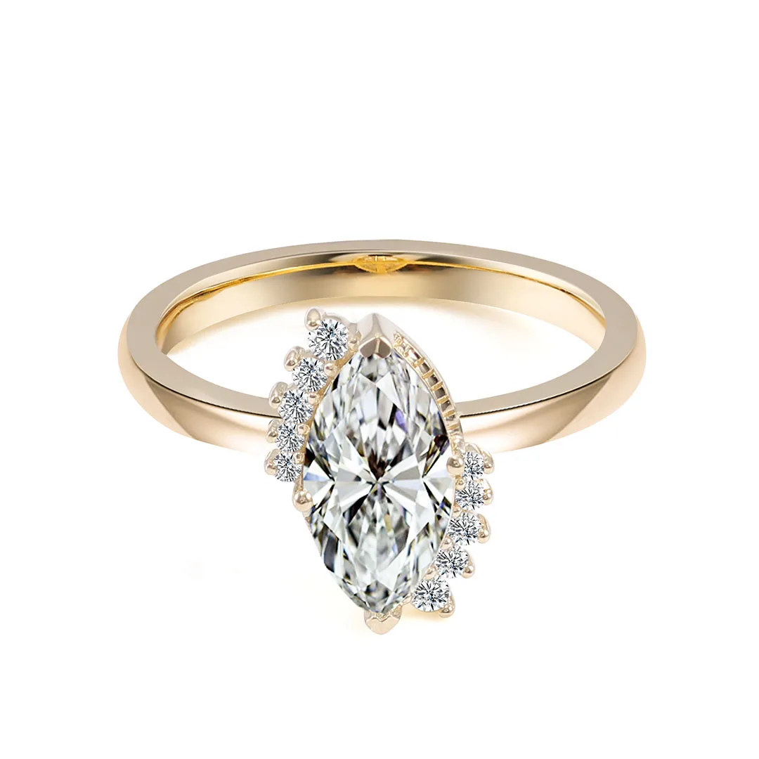 Provence 10K/14K/18K Moissanite Eternity Rings for Women Marquise Cut 1.2 CT D Color Women's Promise Rings With GRA Certificate
Provence 10K/14K/18K Moissanite Eternity Rings for Women Marquise Cut 1.2 CT D Color Women's Promise Rings With GRA Certificate