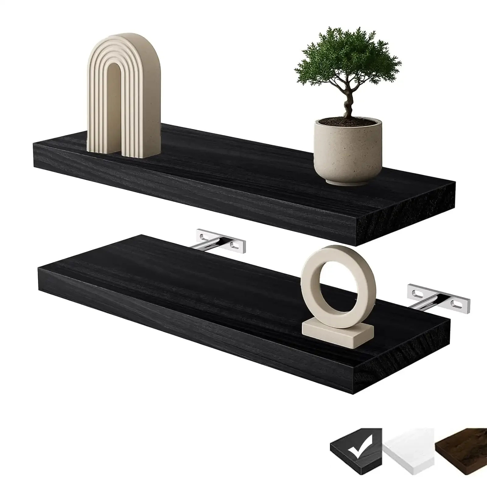 Wall Floating Shelves, 16 Inch Kailwokk Wooden Wall Shelves for Bathroom, Living Room, Bedroom and Kitchen, Book Storage
Wall Floating Shelves, 16 Inch Kailwokk Wooden Wall Shelves for Bathroom, Living Room, Bedroom and Kitchen, Book Storage