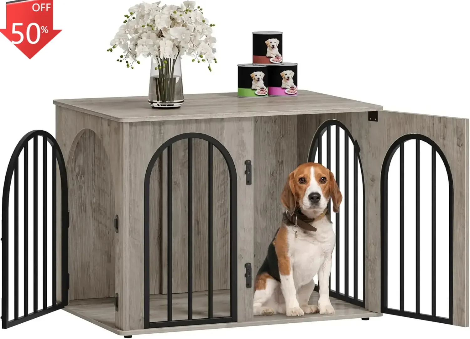 31.5'' Wooden Dog Crate Furniture TV Stand, Indoor Dog Kennel for Small/Medium Dogs, End Side Table Dogs Crates, Anti-Chew
31.5'' Wooden Dog Crate Furniture TV Stand, Indoor Dog Kennel for Small/Medium Dogs, End Side Table Dogs Crates, Anti-Chew