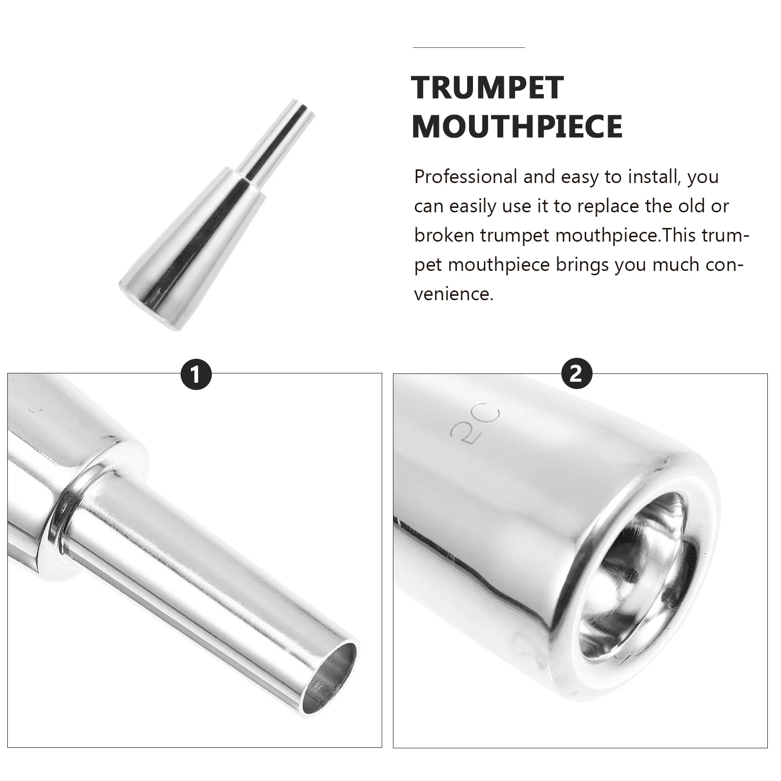 3c Trumpet Mouthpiece American Style Heavy-Duty Durable Replacement Part Suitable for Professional Beginner Player Accessory
3c Trumpet Mouthpiece American Style Heavy-Duty Durable Replacement Part Suitable for Professional Beginner Player Accessory