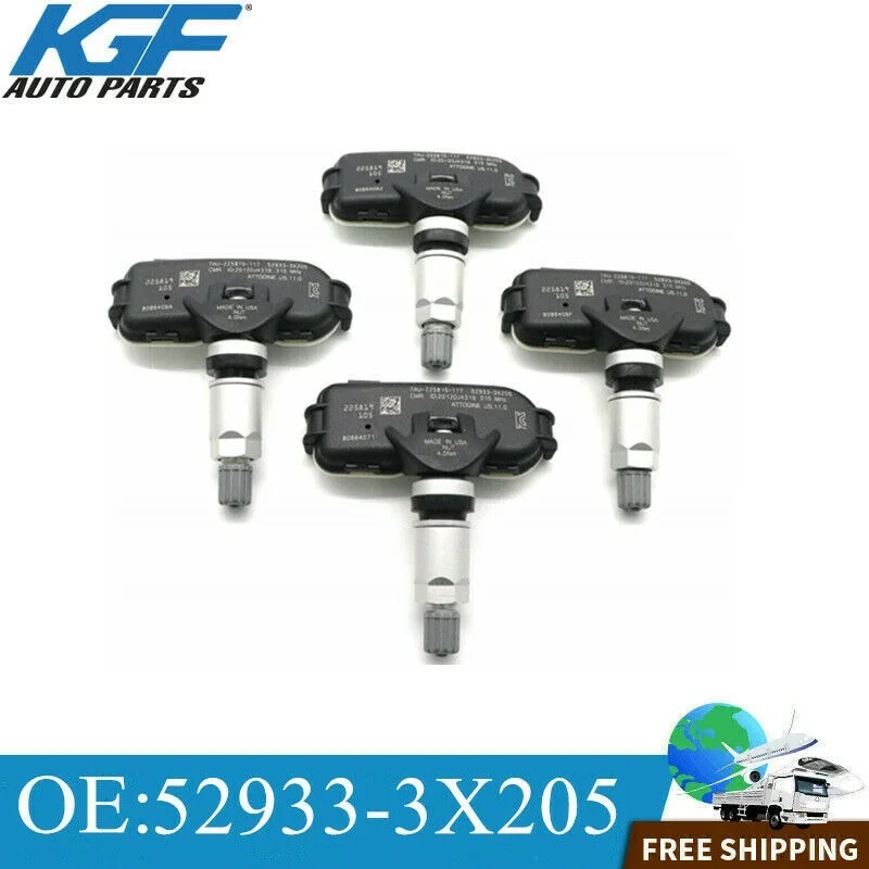 Датчик давления в шинах 4x 52933-3X205 TPMS для Hyundai Kia Elantra Forte 2014-2016 
Датчик давления в шинах 4x 52933-3X205 TPMS для Hyundai Kia Elantra Forte 2014-2016