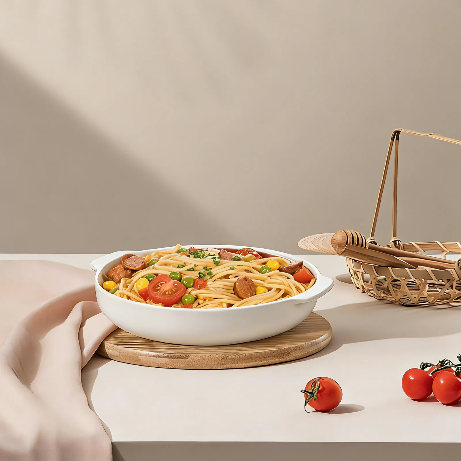 Ceramic Pie Pan Baking Dish Double Handle White Plate Oven Safe Roasting Cheese Baking Bowl Scratch Resistant Serving Dish
Ceramic Pie Pan Baking Dish Double Handle White Plate Oven Safe Roasting Cheese Baking Bowl Scratch Resistant Serving Dish