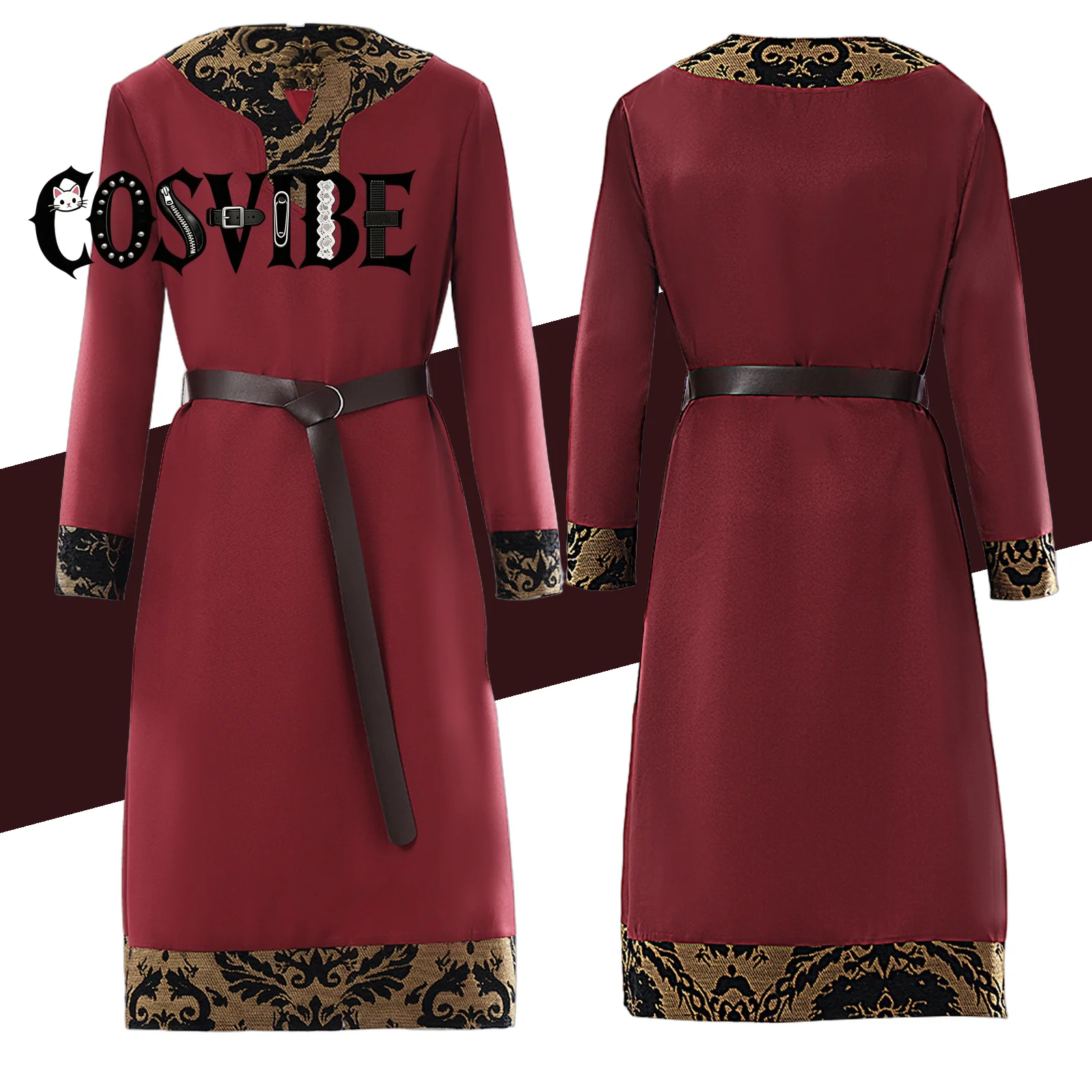 Men's Retro Medieval Viking Waist Cinching Jacket Renaissance Pirate Knight Warrior Role-playing Costume Loose Long Sleeve Robe
Men's Retro Medieval Viking Waist Cinching Jacket Renaissance Pirate Knight Warrior Role-playing Costume Loose Long Sleeve Robe