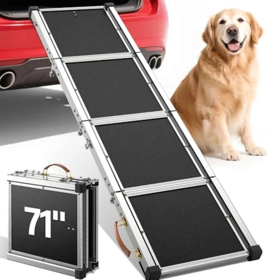 Folding Dog Ramp for Car 200 lbs Extra L71 W17 Heavy Duty Hinges Outdoor Anti-Slip Foldable Pet Ramp for Large Dogs SUV Truck S
Folding Dog Ramp for Car 200 lbs Extra L71 W17 Heavy Duty Hinges Outdoor Anti-Slip Foldable Pet Ramp for Large Dogs SUV Truck S
