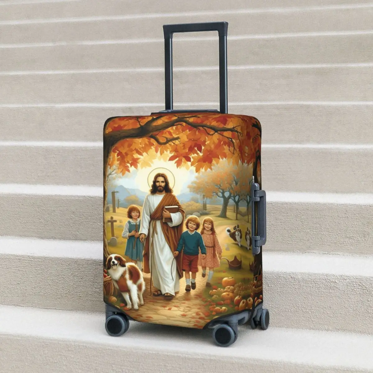 Christ Saviour Jesus Suitcase Cover Flight Travel Strectch Luggage Supplies Protector
Christ Saviour Jesus Suitcase Cover Flight Travel Strectch Luggage Supplies Protector