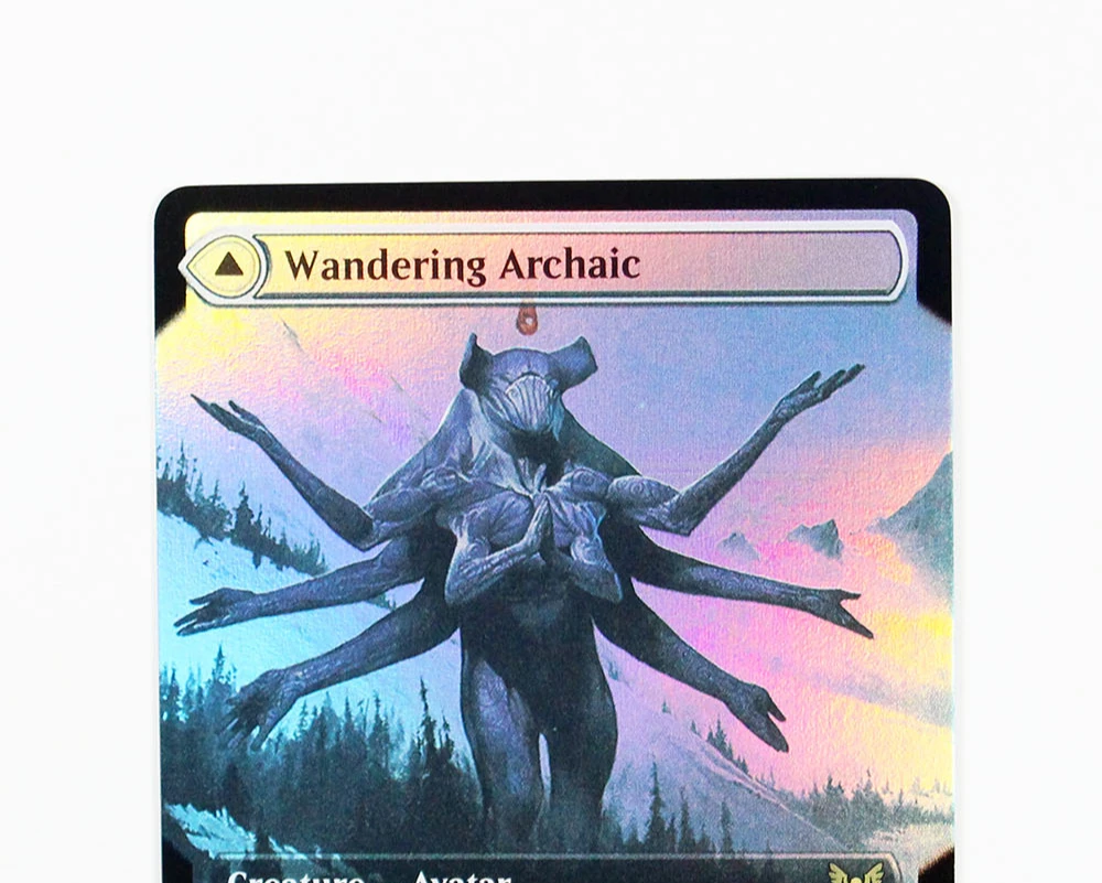 Wandering Archaic Foil /Holo TCG Magical Proxy Cards Game Black Top Quality Proxy Gathering Board Playing Game Trading Cards
Wandering Archaic Foil /Holo TCG Magical Proxy Cards Game Black Top Quality Proxy Gathering Board Playing Game Trading Cards