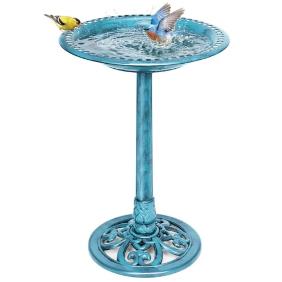 Bird Bath for Outside, Polyresin Pedestal Bird Baths for Outdoor, Garden, 28 Inch Height Weather-Resistant Birdbaths with 20" B
Bird Bath for Outside, Polyresin Pedestal Bird Baths for Outdoor, Garden, 28 Inch Height Weather-Resistant Birdbaths with 20" B