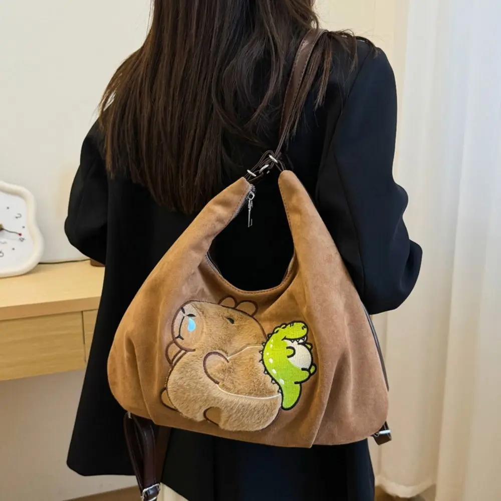 Fashion Embroider Capybara Crossbody Bag Dinosaur Soft Chamois Kapibara Bag Cute Milk Tea Chamois Leather Bag Girls
Fashion Embroider Capybara Crossbody Bag Dinosaur Soft Chamois Kapibara Bag Cute Milk Tea Chamois Leather Bag Girls