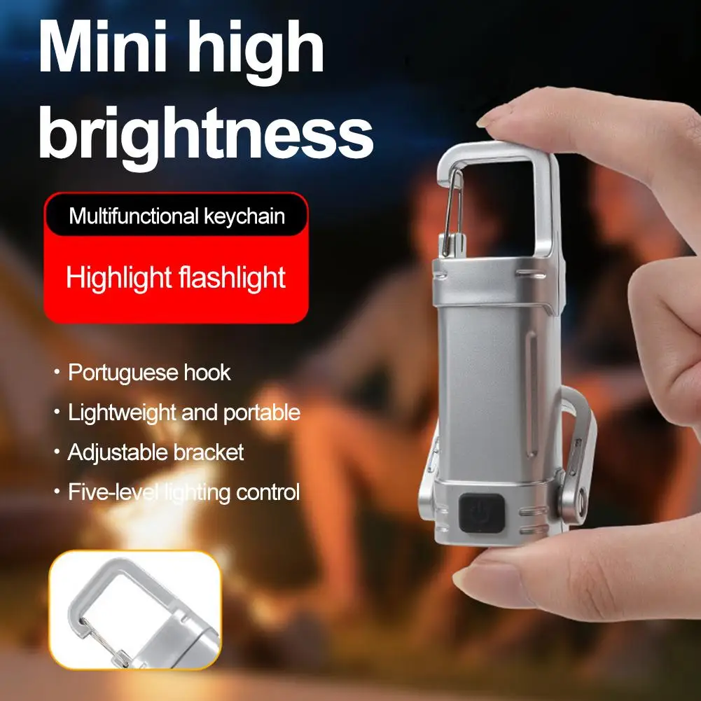 Powerful Mini COB LED Keychain Flashlight USB Rechargeable With Hook For Outdoor Night Camping Walking Light Emergency Lamp
Powerful Mini COB LED Keychain Flashlight USB Rechargeable With Hook For Outdoor Night Camping Walking Light Emergency Lamp