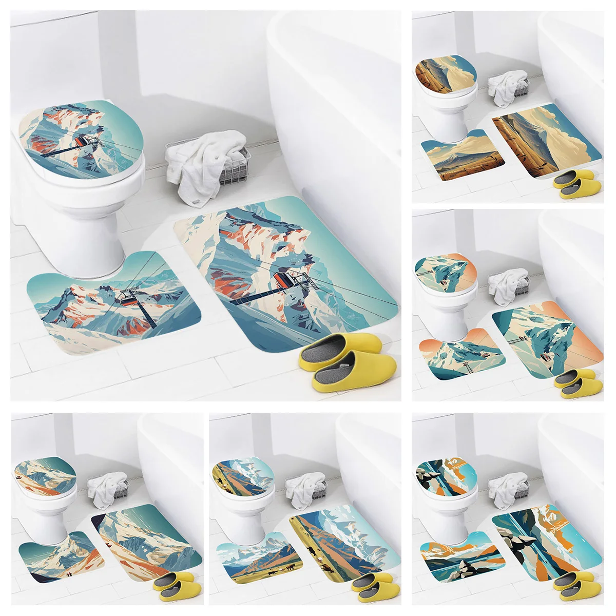 3pc Bathroom Anti-Slip Mat Toilet Mat Combination American Style Retro Floor Mat Toilet Bathroom Decoration Accessories
3pc Bathroom Anti-Slip Mat Toilet Mat Combination American Style Retro Floor Mat Toilet Bathroom Decoration Accessories