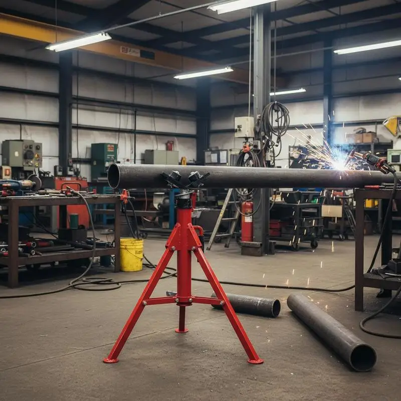 Welding Tube Support 28-52IN For Pipe Fitting Metal Fabrication Pipeline Assembly, 1500LB Capacity 4-Ball Transfer V-Head Folding Legs Adjustable Height 1107A-type Professional Tool
Welding Tube Support 28-52IN For Pipe Fitting Metal Fabrication Pipeline Assembly, 1500LB Capacity 4-Ball Transfer V-Head Folding Legs Adjustable Height 1107A-type Professional Tool