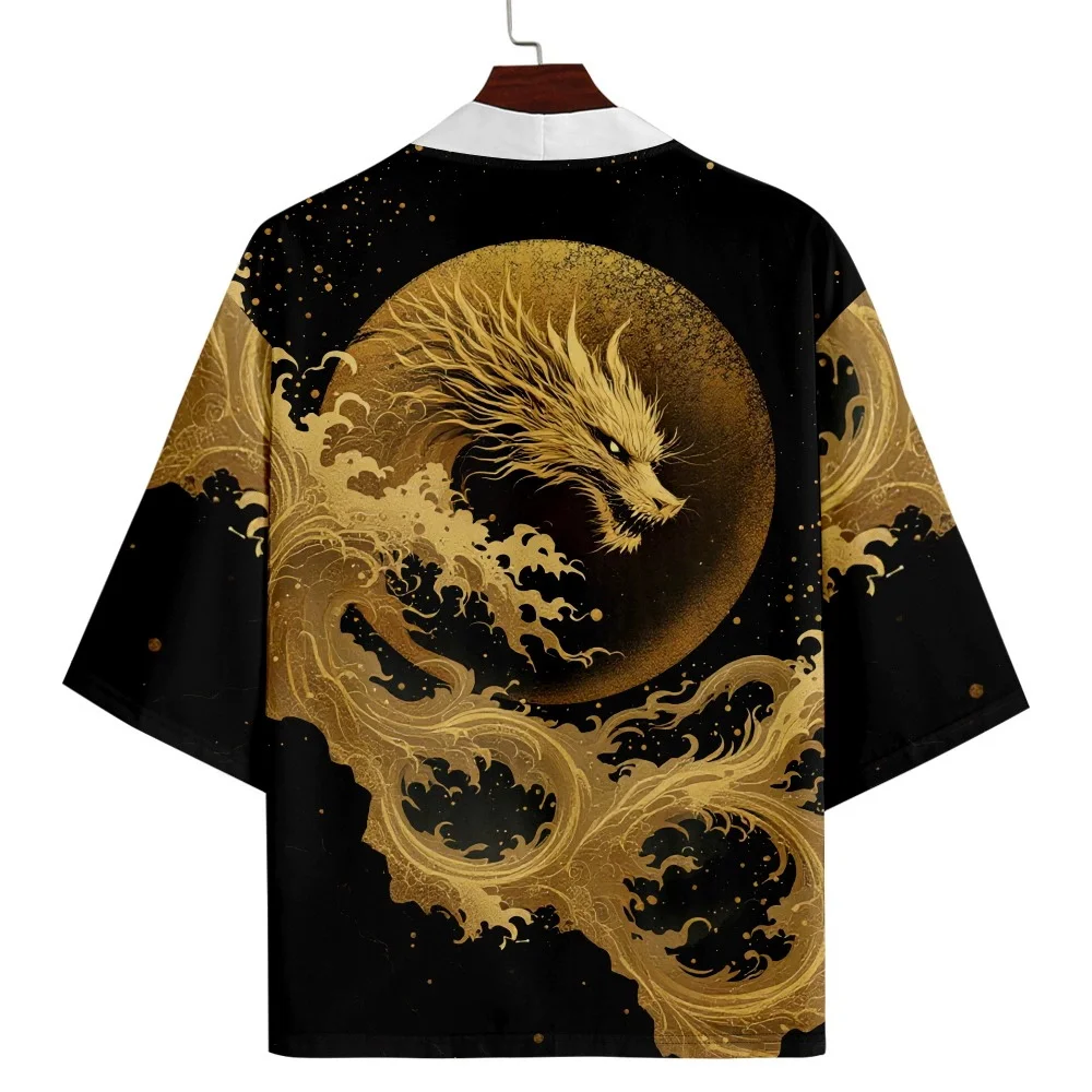Mens Plus Size Vintage Japanese Kimono Coat Anime Dragon Print Style Polyester Cardigan Unisex Yukata Haori Traditional Kimono
Mens Plus Size Vintage Japanese Kimono Coat Anime Dragon Print Style Polyester Cardigan Unisex Yukata Haori Traditional Kimono