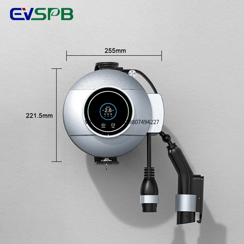 Type 2 7kW Retractable Wallbox EV Charger Vehicle Charging Cord Reels Multi Tails Portable EV Charger Charging Cable
Type 2 7kW Retractable Wallbox EV Charger Vehicle Charging Cord Reels Multi Tails Portable EV Charger Charging Cable