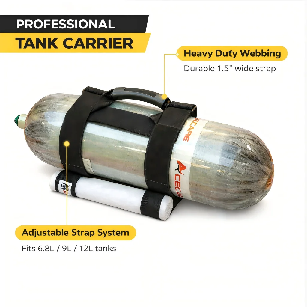 Портативный держатель для баллона ACECARE: Ремень-держатель для акваланга, регулируемый, для водных видов спорта
Портативный держатель для баллона ACECARE: Ремень-держатель для акваланга, регулируемый, для водных видов спорта