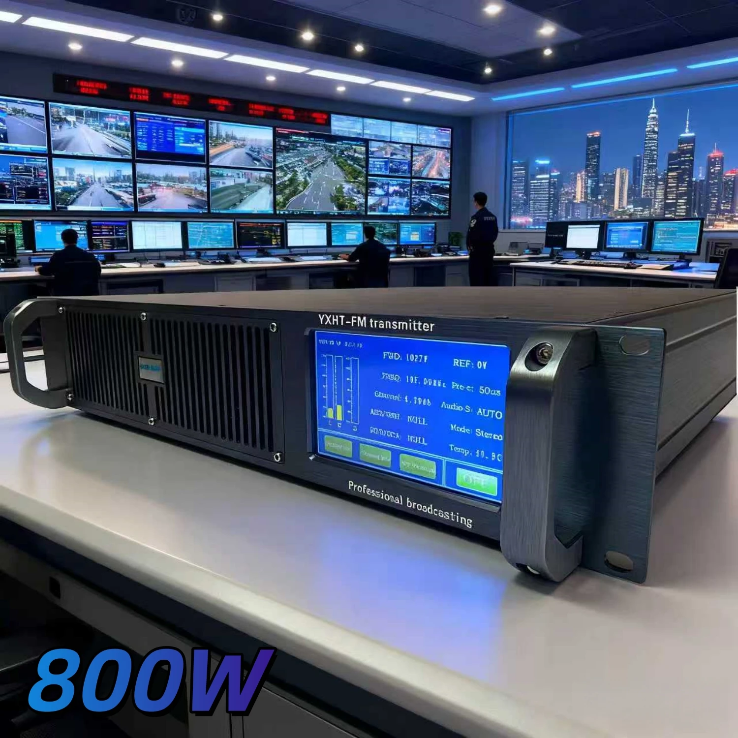 TC- 800W High-Stability Stereo FM Transmitter for Real-Time Traffic Condition Broadcasting 
TC- 800W High-Stability Stereo FM Transmitter for Real-Time Traffic Condition Broadcasting