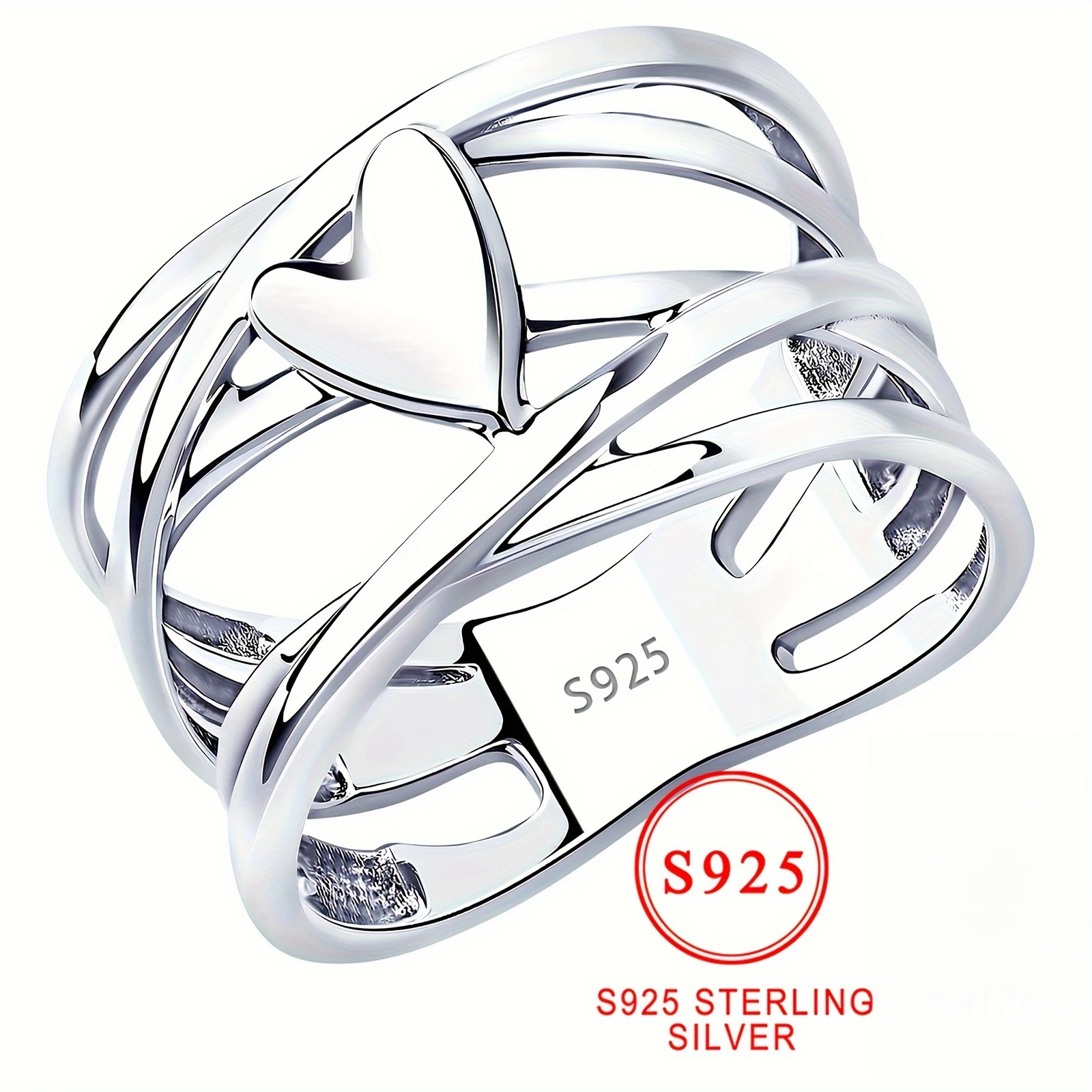 S Silver Heart-Shaped Bracelet Ring | Elegant French Style, Women's Fashion Jewelry, Suitable for Daily Wear and Party Occasions, an Excellent Choice for Thanksgiving Gifts
S Silver Heart-Shaped Bracelet Ring | Elegant French Style, Women's Fashion Jewelry, Suitable for Daily Wear and Party Occasions, an Excellent Choice for Thanksgiving Gifts