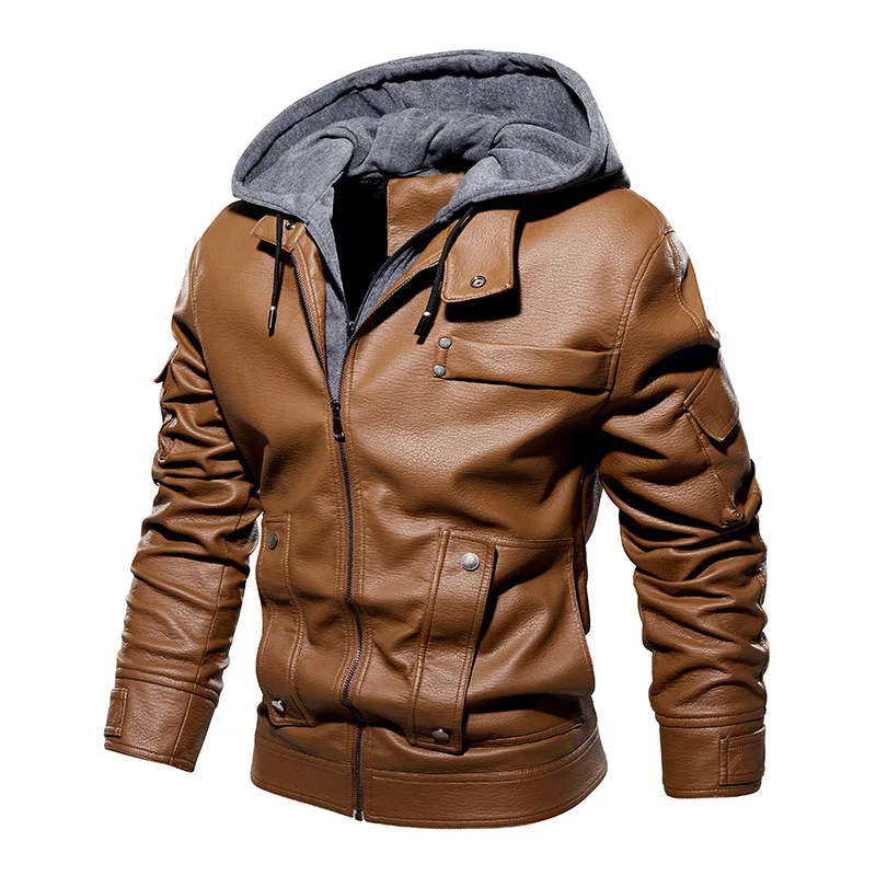 New Waterproof Windproof PU Motorcycle Vintage Bomber Hoodie Fleece Warm Coat Male Men's Faux Leather Jacket US Leather Jacket
New Waterproof Windproof PU Motorcycle Vintage Bomber Hoodie Fleece Warm Coat Male Men's Faux Leather Jacket US Leather Jacket