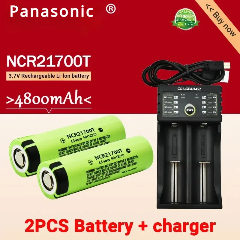 Литий-ионный аккумулятор большой емкости Panasonic 21700 3,7 в 4800 мАч, бесплатная доставка для фонариков, игрушек и зарядных устройств
Литий-ионный аккумулятор большой емкости Panasonic 21700 3,7 в 4800 мАч, бесплатная доставка для фонариков, игрушек и зарядных устройств