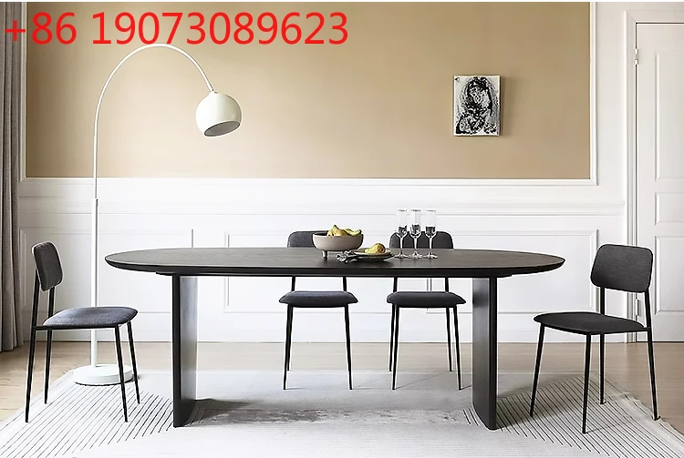 Nordic minimalist solid wood oval dining table simple living room dining table designer creative desk
Nordic minimalist solid wood oval dining table simple living room dining table designer creative desk
