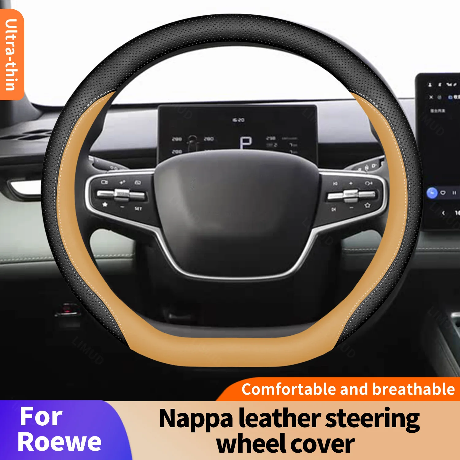 For Roewe RX5 CLEVER iMAX8 Ei5 D7 car steering wheel cover Breathable Nappa leather easy to install automotive parts anti slip
For Roewe RX5 CLEVER iMAX8 Ei5 D7 car steering wheel cover Breathable Nappa leather easy to install automotive parts anti slip
