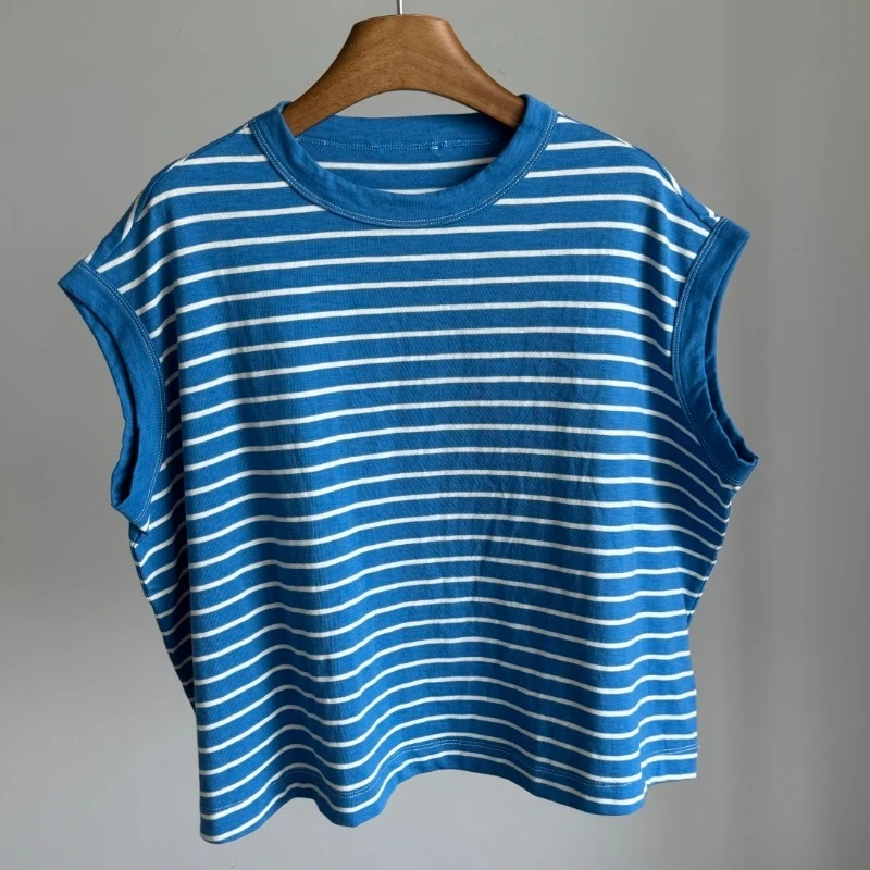 Top Quality Striped Drop-shoulder Wide Top Cotton T-Shirts for Women
Top Quality Striped Drop-shoulder Wide Top Cotton T-Shirts for Women