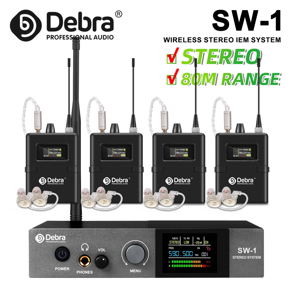SW-1 Professional Stereo Wireless In-Ear Monitor System, 590-599 MHz Stable Transmission for Stage, Outdoor Performance
SW-1 Professional Stereo Wireless In-Ear Monitor System, 590-599 MHz Stable Transmission for Stage, Outdoor Performance