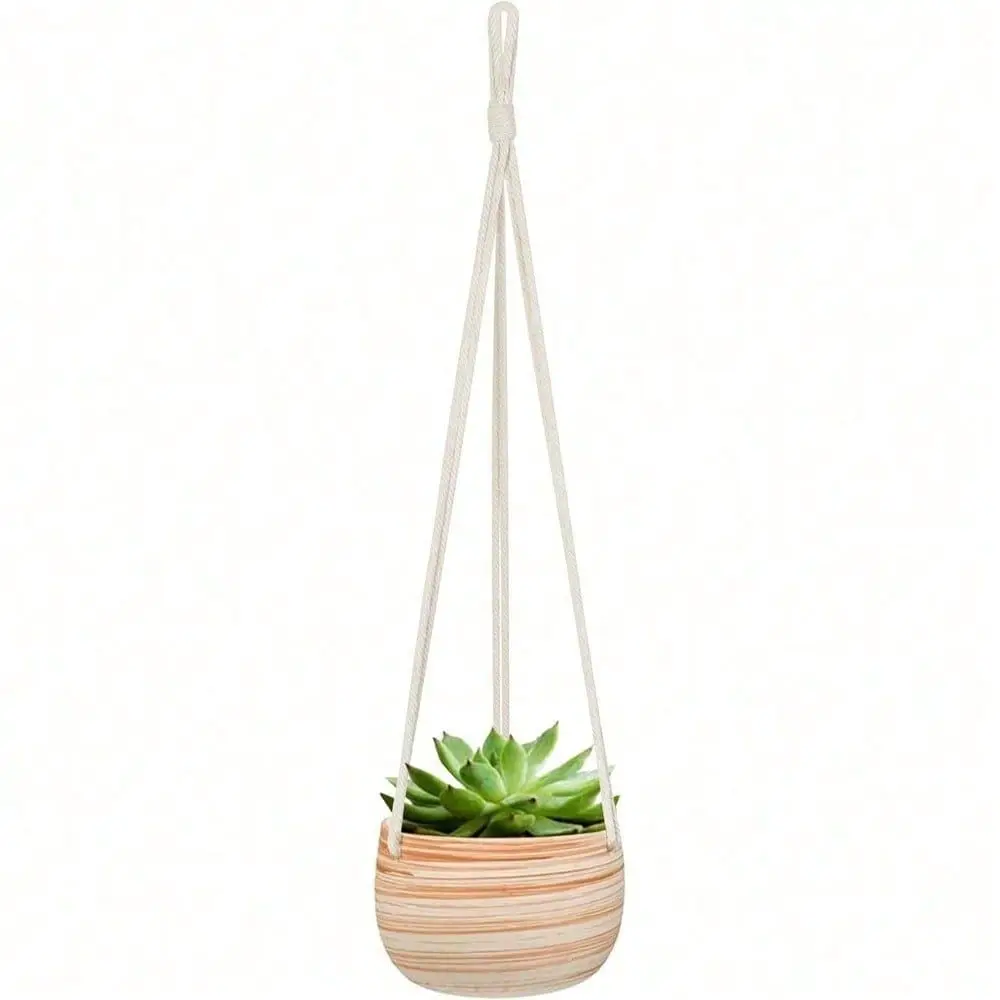 Hanging Planter Macrame Plant Holder 5 Inch Cute Succulent Cactus Pot With Cotton Rope Hanger For Indoor Outdoor Decor, 1 PackW
Hanging Planter Macrame Plant Holder 5 Inch Cute Succulent Cactus Pot With Cotton Rope Hanger For Indoor Outdoor Decor, 1 PackW