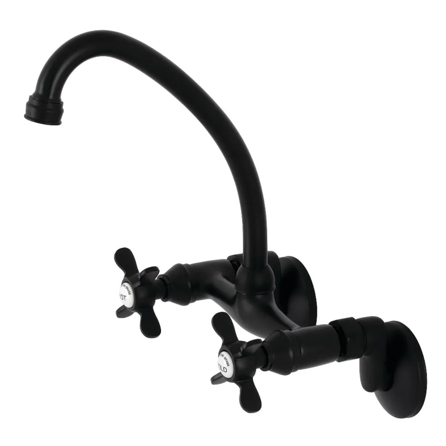KS114MB Essex Two Handle Wall Mount Kitchen Faucet Matte Black
KS114MB Essex Two Handle Wall Mount Kitchen Faucet Matte Black