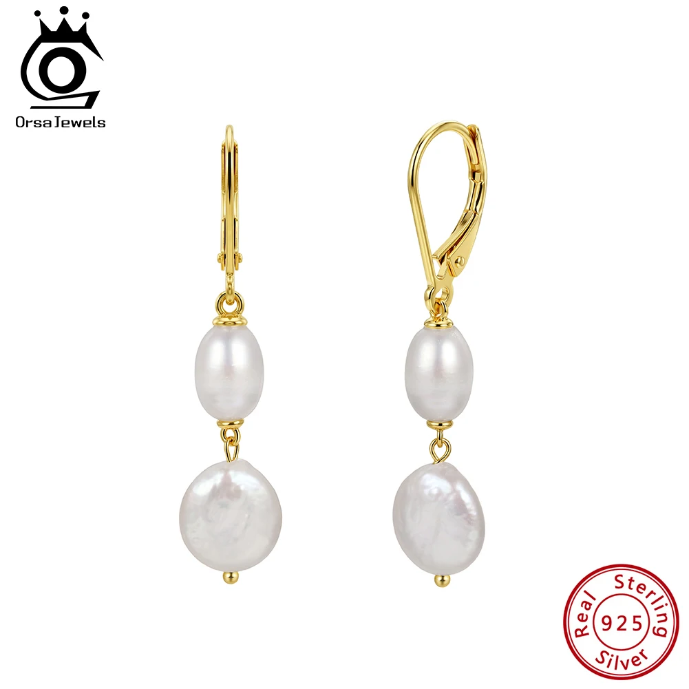 ORSA JEWELS 925 Pure Silver Nature Pearl Dangle Earrings for Women Round Pearl Beads Strand Long Tassel Earring Wedding GPE138
ORSA JEWELS 925 Pure Silver Nature Pearl Dangle Earrings for Women Round Pearl Beads Strand Long Tassel Earring Wedding GPE138