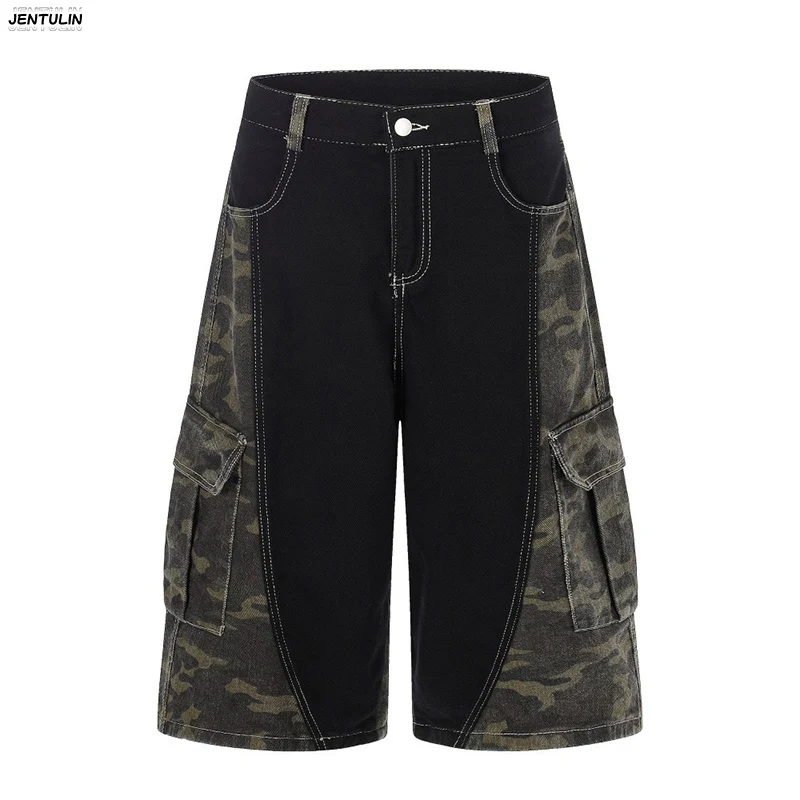 Aesthetics Street Vintage Camouflage Denim Workwear Shorts Women's Clothing Loose Wide Leg Multi Pocket Unisex Trendy Brand Y2k
Aesthetics Street Vintage Camouflage Denim Workwear Shorts Women's Clothing Loose Wide Leg Multi Pocket Unisex Trendy Brand Y2k