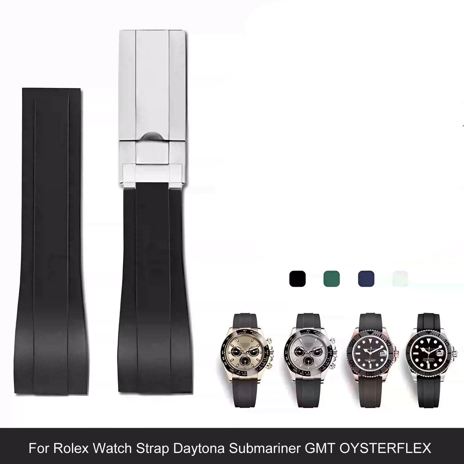 Nature Soft Silicone Rubber Men Watchband For Rolex Watch Strap Daytona Submariner GMT OYSTERFLEX Bracelet 20mm accessories
Nature Soft Silicone Rubber Men Watchband For Rolex Watch Strap Daytona Submariner GMT OYSTERFLEX Bracelet 20mm accessories