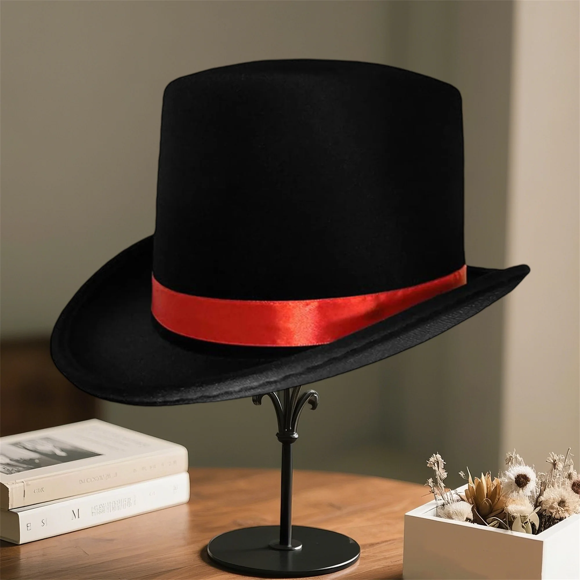 Black Top Hat for Adults Classic Tuxedo Hat Costume Magician Hat with Satin Band for Men and Women Elegant Design
Black Top Hat for Adults Classic Tuxedo Hat Costume Magician Hat with Satin Band for Men and Women Elegant Design