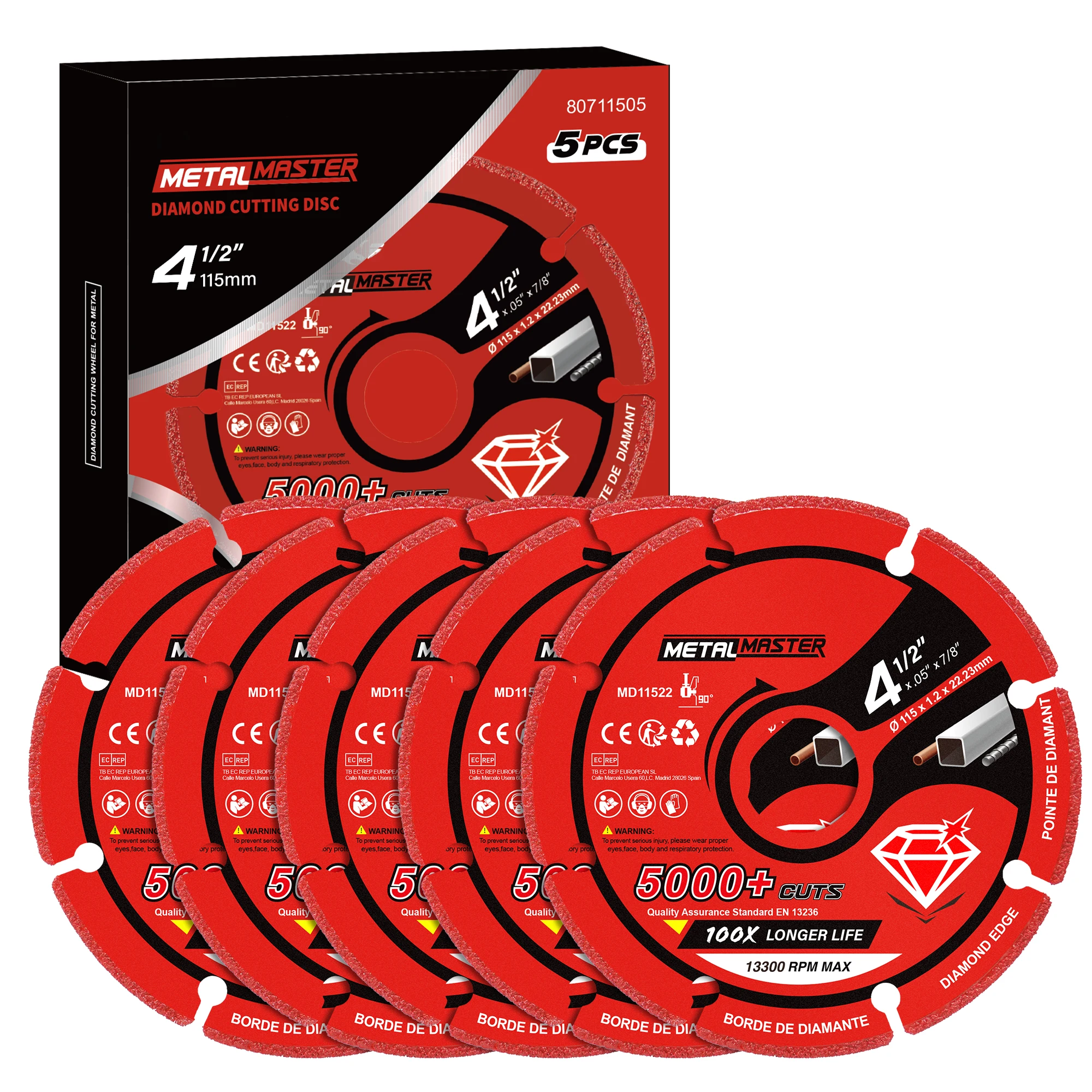 5PCS 4-1/2 Inch Multi-Purpose Cutting Wheel, Tungsten Carbide Angle Grinder Disc for Cutting Wood with Nails, Plastic & Plaster, Red
5PCS 4-1/2 Inch Multi-Purpose Cutting Wheel, Tungsten Carbide Angle Grinder Disc for Cutting Wood with Nails, Plastic & Plaster, Red