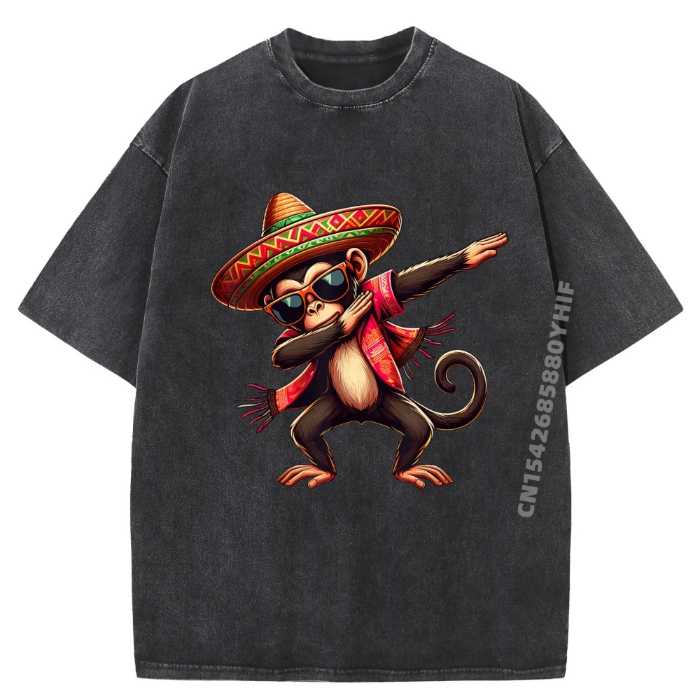 Dabbing Monkey Sombrero Poncho Cinco De Mayo Mexican Oversized T Shirt Couples Crazy Funny Washed Shirt
Dabbing Monkey Sombrero Poncho Cinco De Mayo Mexican Oversized T Shirt Couples Crazy Funny Washed Shirt