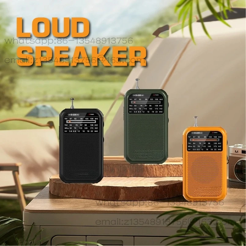 D-220 Vintage Retro Radio FM 1-2/MW (9K/10K) /SW 4 Bands Portable Pocket Radio High Sensitivity DSP Digital Radio D220
D-220 Vintage Retro Radio FM 1-2/MW (9K/10K) /SW 4 Bands Portable Pocket Radio High Sensitivity DSP Digital Radio D220