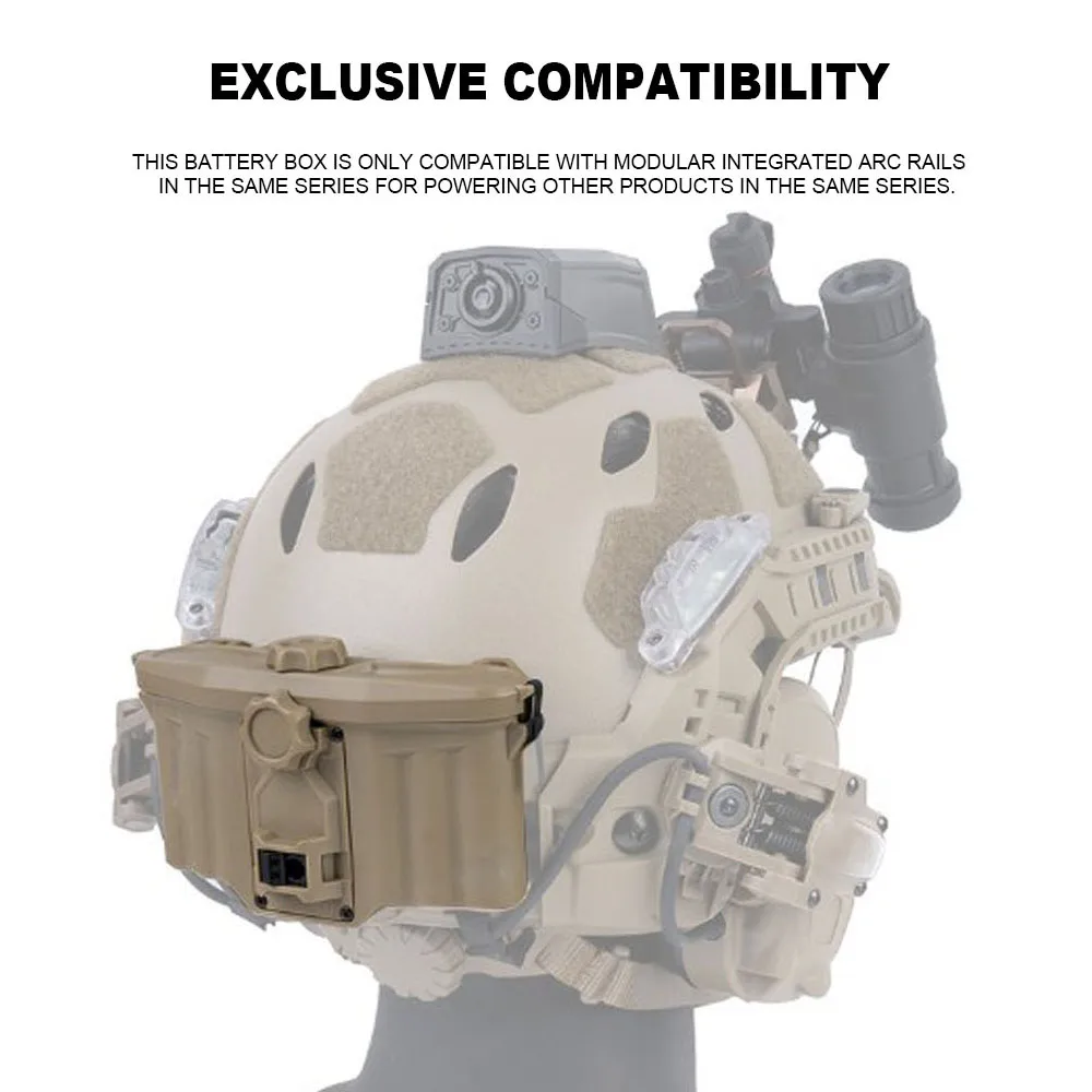 Tactical Helmet Battery Box Exclusive Adaptation Modular ARC Rail Unified Power Supply Hunting Combat Helmet Accessories
Tactical Helmet Battery Box Exclusive Adaptation Modular ARC Rail Unified Power Supply Hunting Combat Helmet Accessories
