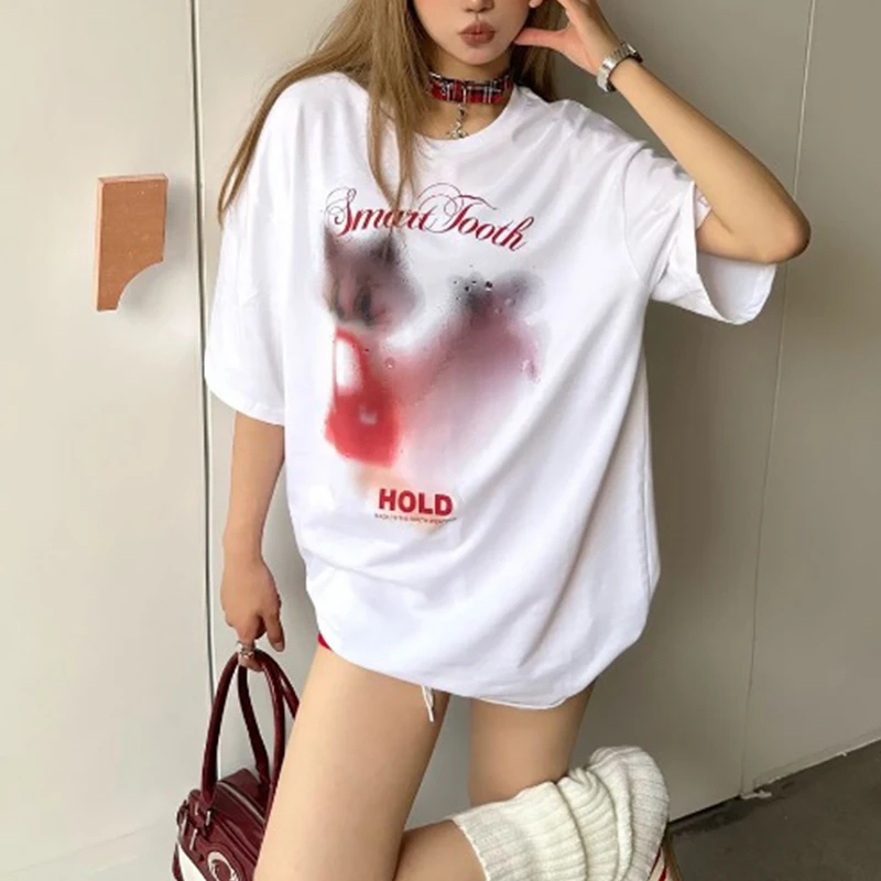 Womens Oversized Print Short Sleeve T Shirt Casual Loose Crew Neck Streetwear Summer Tee Tops
Womens Oversized Print Short Sleeve T Shirt Casual Loose Crew Neck Streetwear Summer Tee Tops