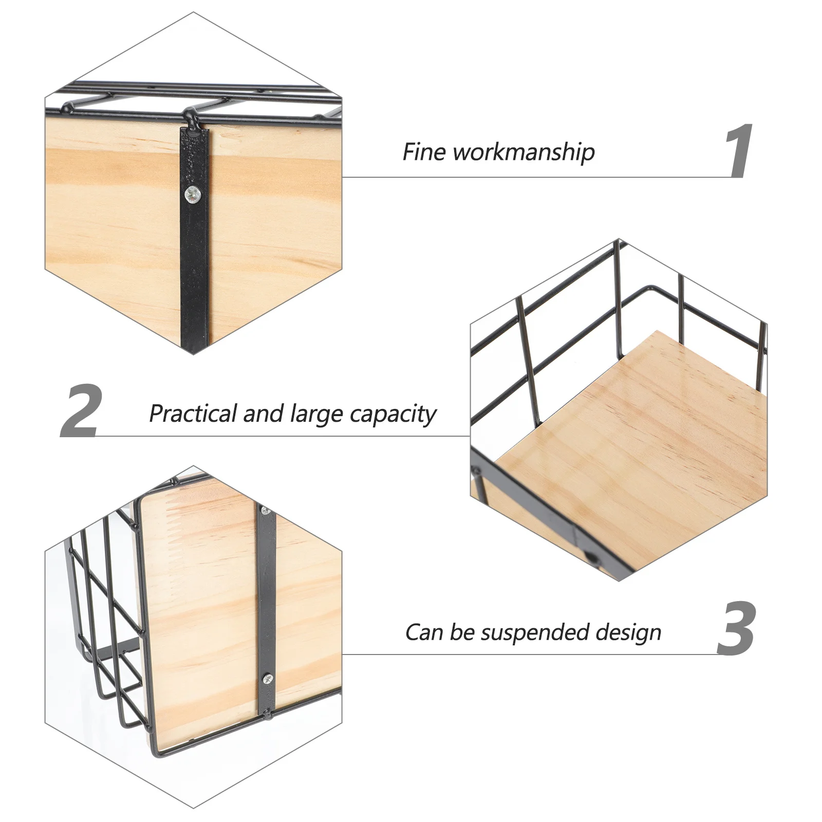 1Set Iron-Art Storage Basket Black Desktop Hanging Organizer Hollow Wrought Iron Basket Wood Board Home Wall-Mounted Rack
1Set Iron-Art Storage Basket Black Desktop Hanging Organizer Hollow Wrought Iron Basket Wood Board Home Wall-Mounted Rack