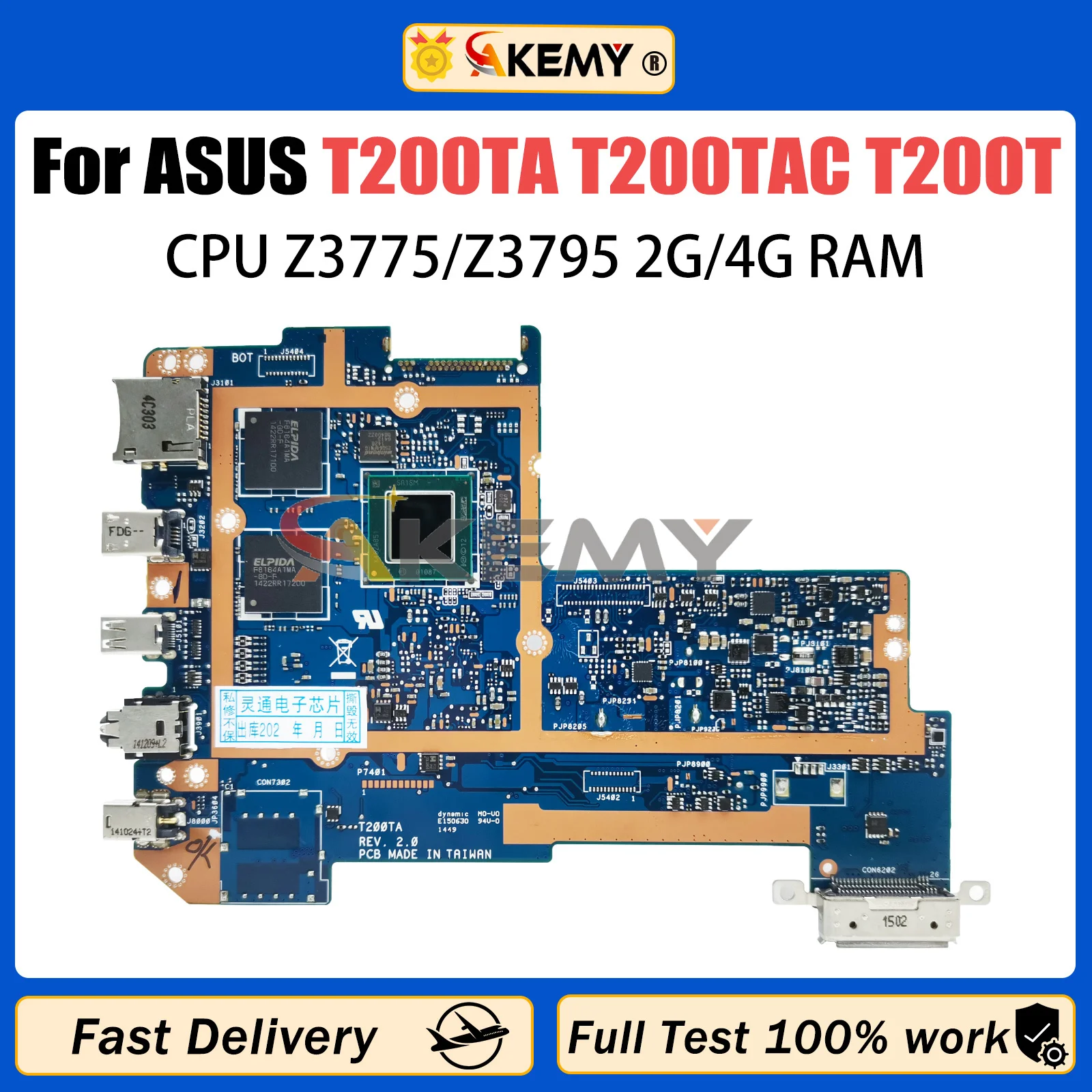 AKEMY T200TA Notebook Mainboard For ASUS T200TAC T200T Laotop Motherboard With Z3775/Z3795 CPU 2GB/4GB RAM 32G-SSD 100% Test OK
AKEMY T200TA Notebook Mainboard For ASUS T200TAC T200T Laotop Motherboard With Z3775/Z3795 CPU 2GB/4GB RAM 32G-SSD 100% Test OK