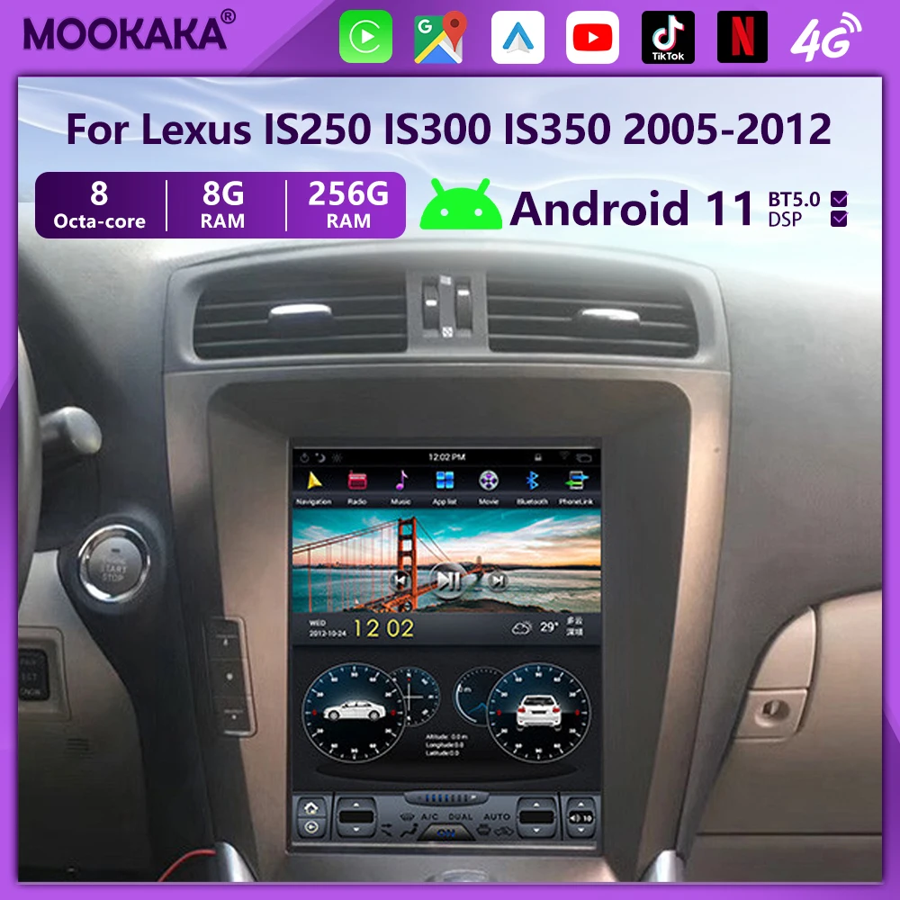 10,4-дюймовый Android 11, автомобильный радиоприемник с вертикальным экраном для Lexus IS250 IS300 IS350 2005-2012 Carplay GPS Navi, мультимедийный плеер, авто WIFI 4G
10,4-дюймовый Android 11, автомобильный радиоприемник с вертикальным экраном для Lexus IS250 IS300 IS350 2005-2012 Carplay GPS Navi, мультимедийный плеер, авто WIFI 4G