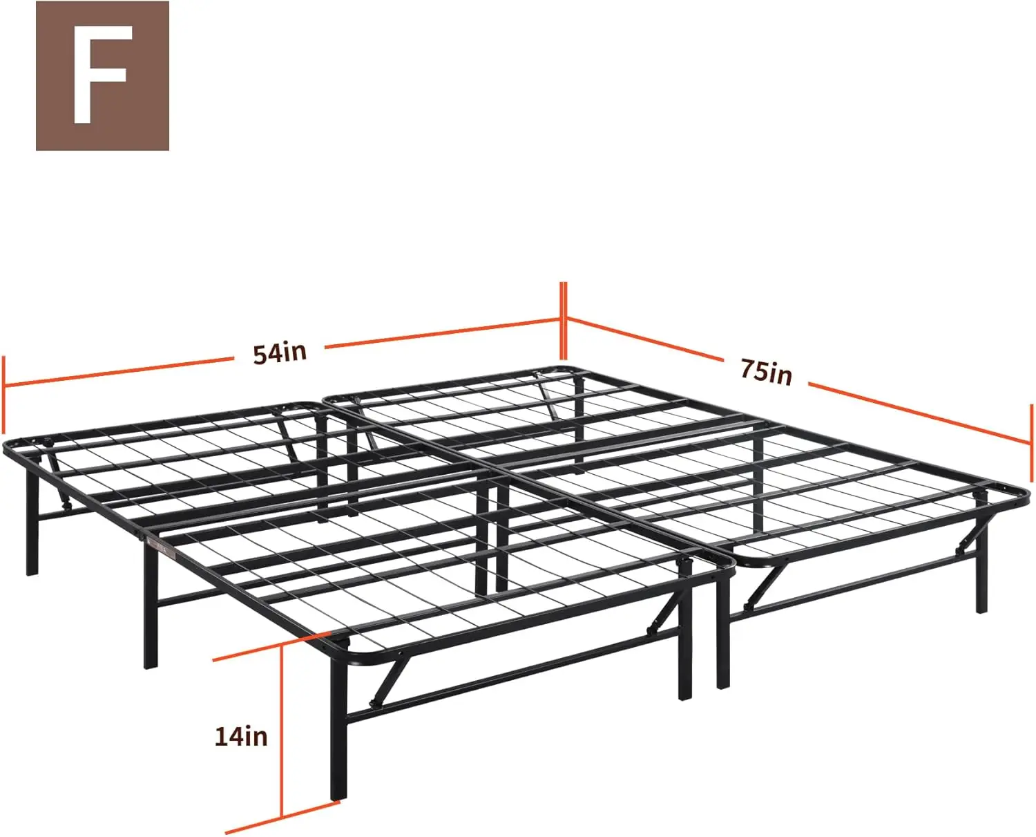 14 H Foldable Heavy Duty Metal Platform Bed Frame/Under-Bed Storage/Comfortable Base Bed Frame/No Noise/Bla/Full
14 H Foldable Heavy Duty Metal Platform Bed Frame/Under-Bed Storage/Comfortable Base Bed Frame/No Noise/Bla/Full
