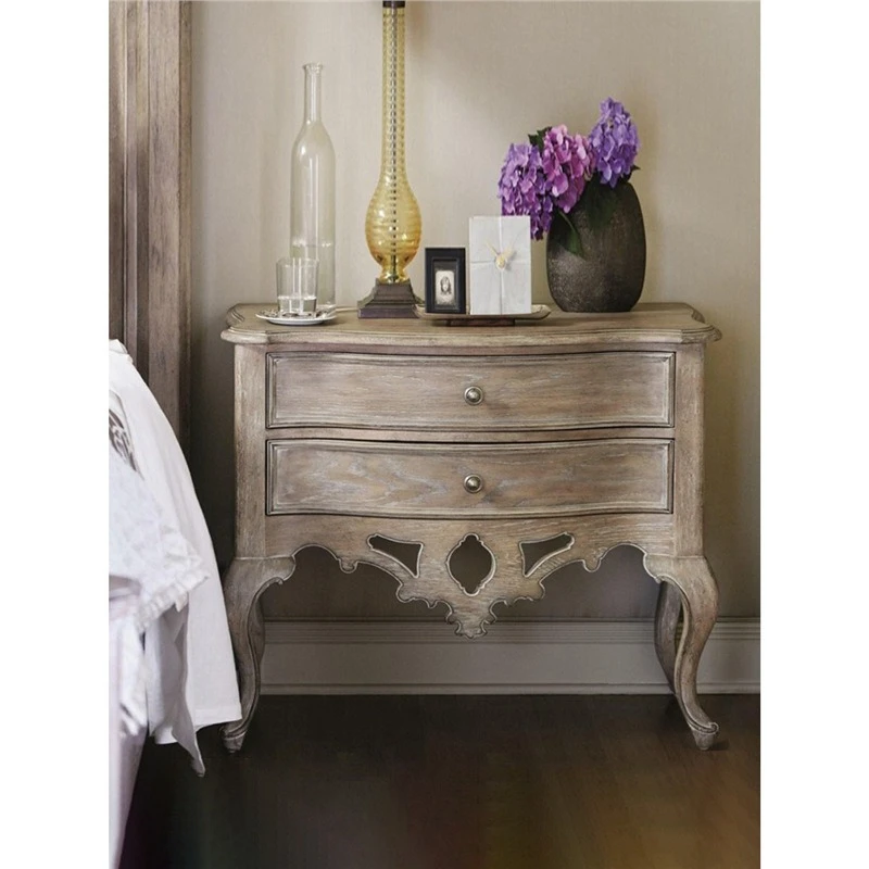 American country vintage aged solid wood bedside table
American country vintage aged solid wood bedside table