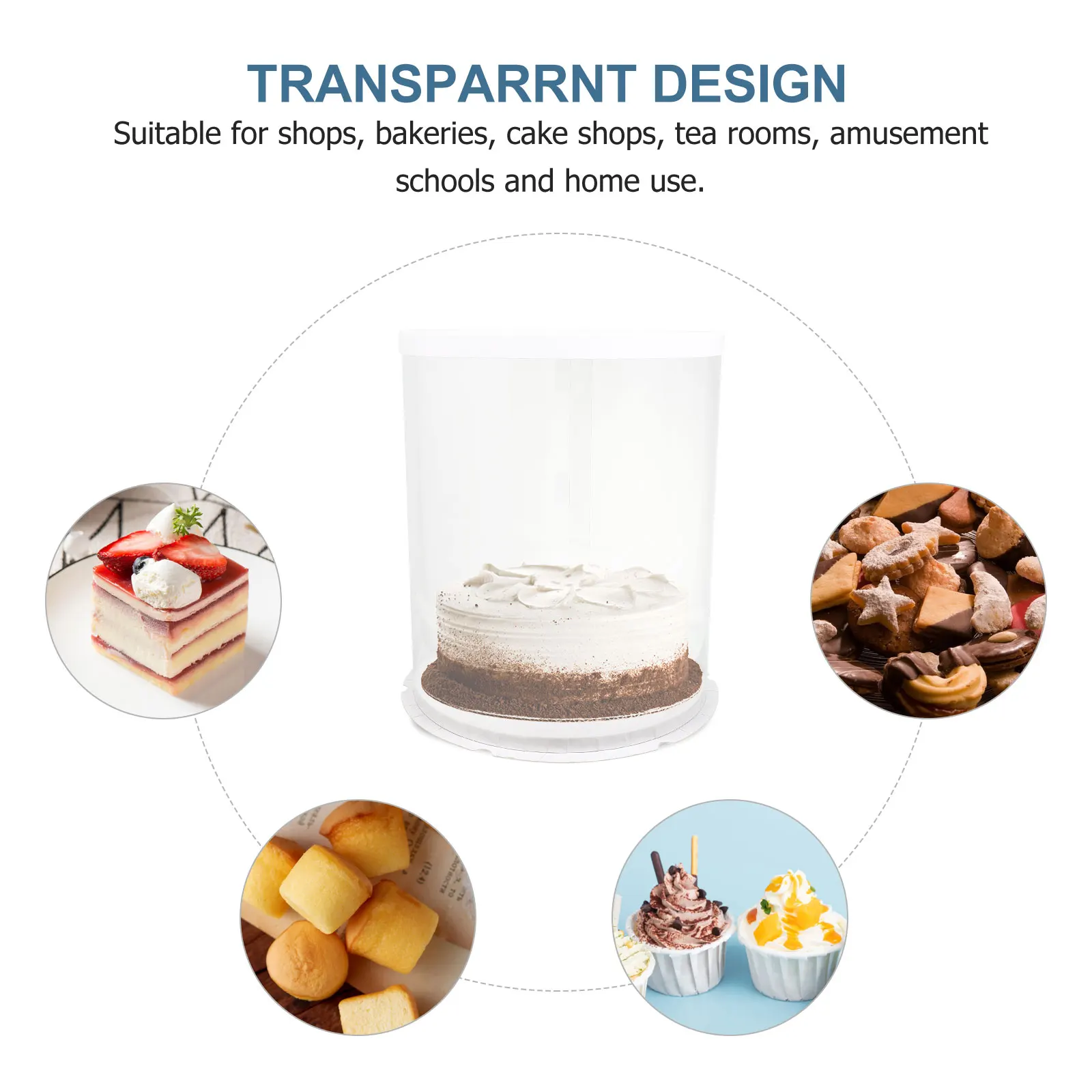 Cake Box Packing Boxes Round White Clear Storage Container Dessert Holder Lightweight Portable Baking Supplies Kitchen Barware
Cake Box Packing Boxes Round White Clear Storage Container Dessert Holder Lightweight Portable Baking Supplies Kitchen Barware