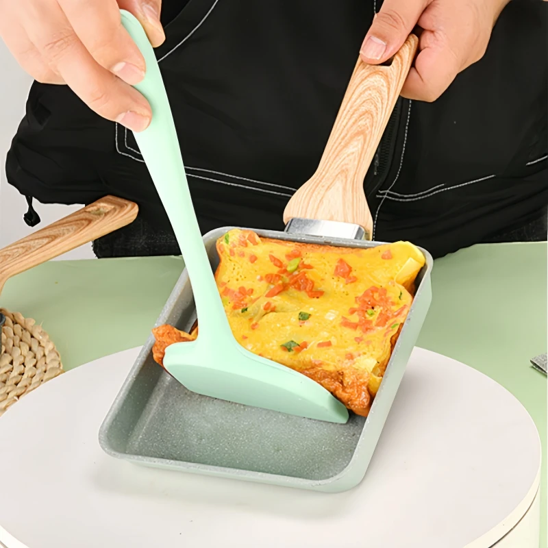 Японская сковорода для омлета Tamagoyaki с силиконовой лопаткой, сковорода для яиц с антипригарным покрытием, прямоугольная сковорода для блинов, яиц, инструменты для приготовления пищи
Японская сковорода для омлета Tamagoyaki с силиконовой лопаткой, сковорода для яиц с антипригарным покрытием, прямоугольная сковорода для блинов, яиц, инструменты для приготовления пищи