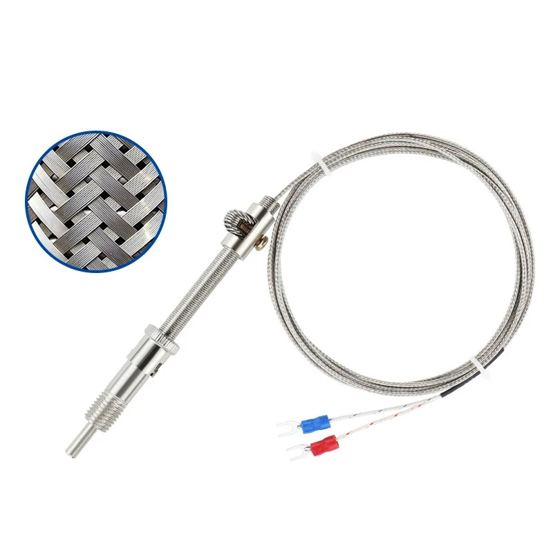 M12 Type K/E 1M-5M Compression Spring Shielded Wire Thermocouple Temperature Sensor For Temperature Controller Cable
M12 Type K/E 1M-5M Compression Spring Shielded Wire Thermocouple Temperature Sensor For Temperature Controller Cable