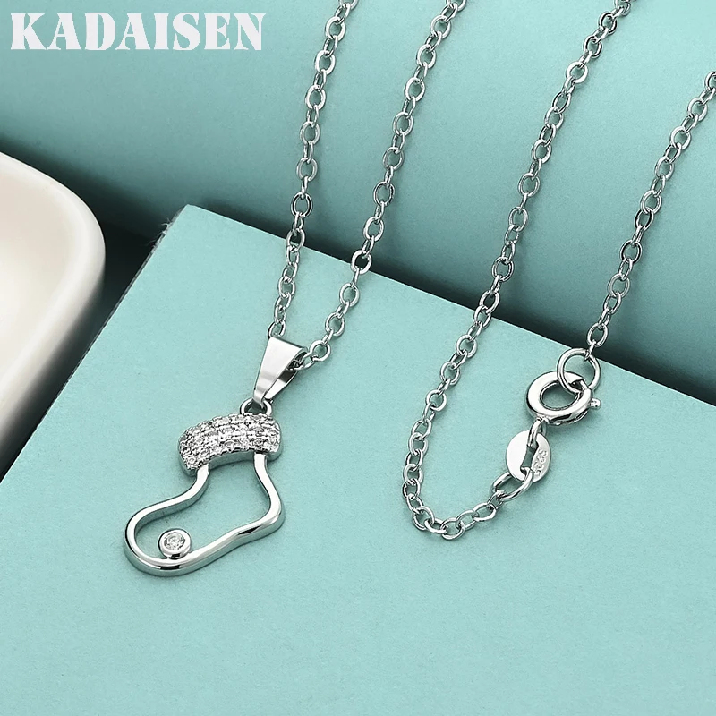 925 Sterling Silver Shoe AAAAA Zircon 16-30 Inch Pendant Necklace For Women Fashion Wedding Engagement Gift Jewelry
925 Sterling Silver Shoe AAAAA Zircon 16-30 Inch Pendant Necklace For Women Fashion Wedding Engagement Gift Jewelry