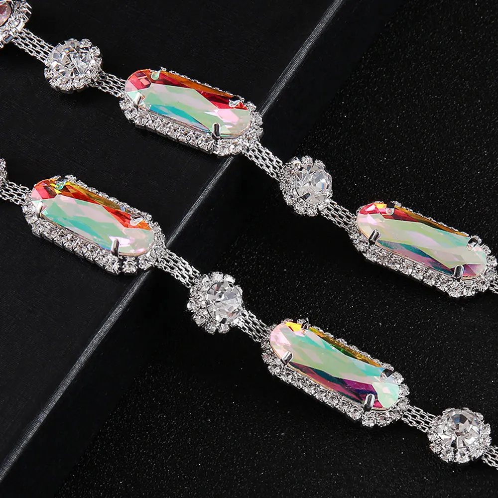 1 Yard Women's Iridescent Crystal Trim Chain Garment Accessory Fashion Apparel Decoration for Cocktail Dress & Party
1 Yard Women's Iridescent Crystal Trim Chain Garment Accessory Fashion Apparel Decoration for Cocktail Dress & Party