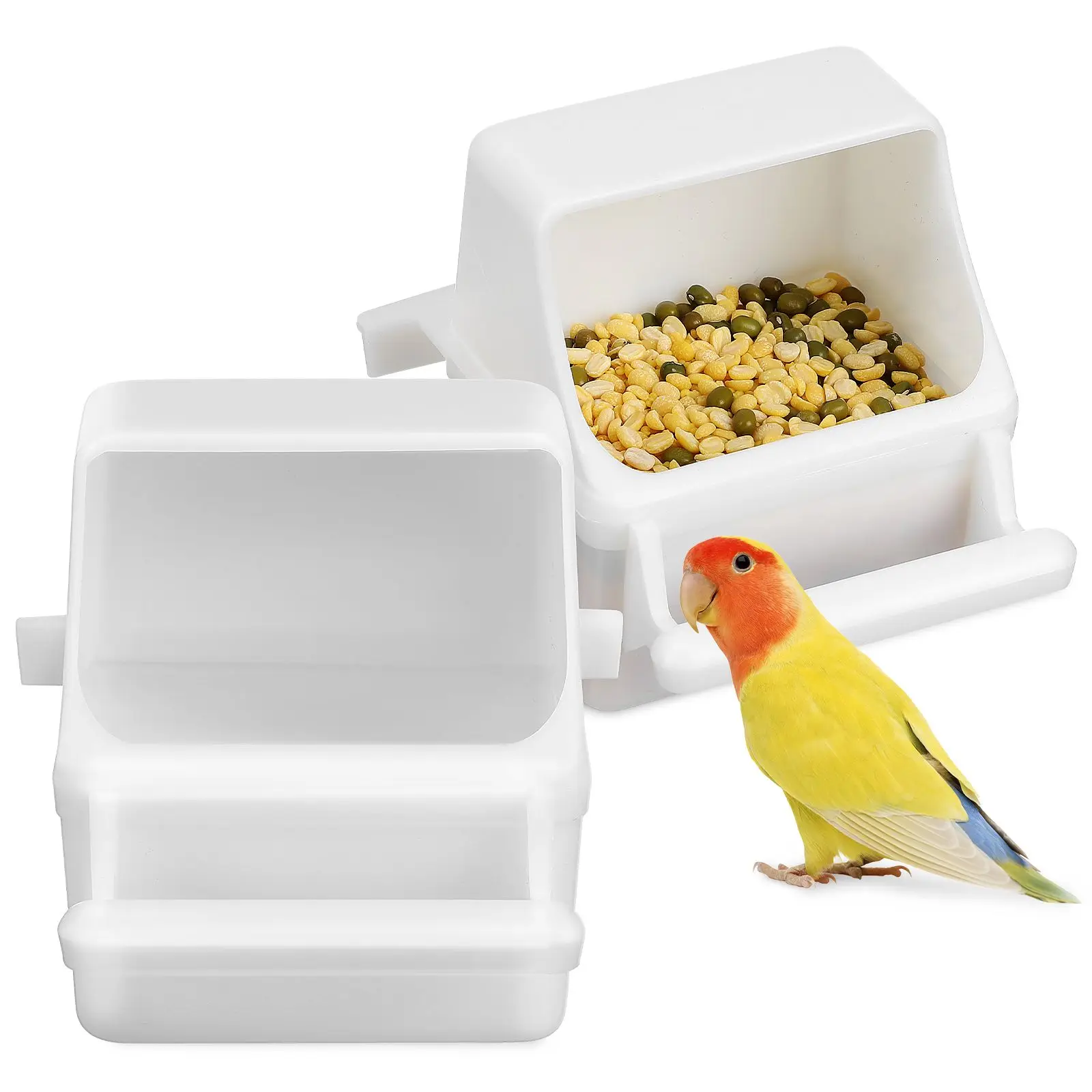 2 Pcs Splash-proof Food Box Bird Feeders Tray 7L Storage Container Cage Cup Accessories Durable Transparent Easy Clean
2 Pcs Splash-proof Food Box Bird Feeders Tray 7L Storage Container Cage Cup Accessories Durable Transparent Easy Clean