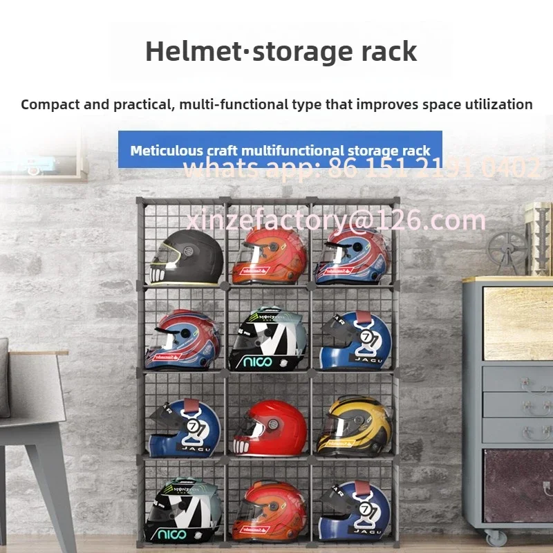 Customizable Modern Display Storage Shelf Easy To Installation Multifunctional Large Capacity Folding Helmet Show
Customizable Modern Display Storage Shelf Easy To Installation Multifunctional Large Capacity Folding Helmet Show