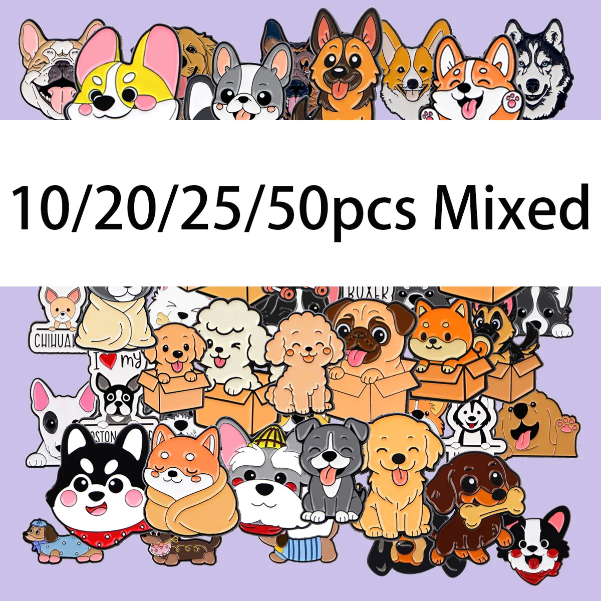 10/20/25/50pcs Mixed Cartoon Puppy Enamel Pin Cute Pet Dog Brooch Badge on Backpack Clothing Fashion Jewelry Accessories Gifts
10/20/25/50pcs Mixed Cartoon Puppy Enamel Pin Cute Pet Dog Brooch Badge on Backpack Clothing Fashion Jewelry Accessories Gifts